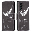Cu clapetă pentru Samsung Galaxy A55 5G, Wallet, Don't Touch My Phone, negru