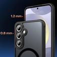 Husă pentru Samsung Galaxy S24, pentru MagSafe, ERBORD Matt Case, negru + sticlă pentru ecran