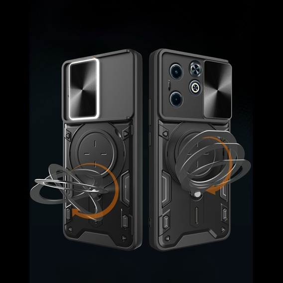Husă blindată pentru Infinix Hot 40i, CamShield Slide, negru