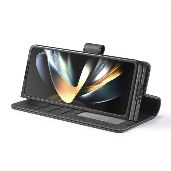 Cu clapetă pentru Samsung Galaxy Z Fold6 5G, LC.IMEEKE, negru