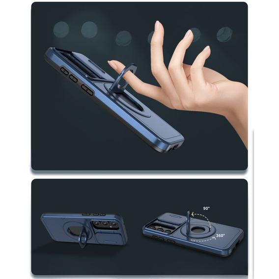 Husă pentru Samsung Galaxy S20 FE, Military Magnet, pentru MagSafe, albastru