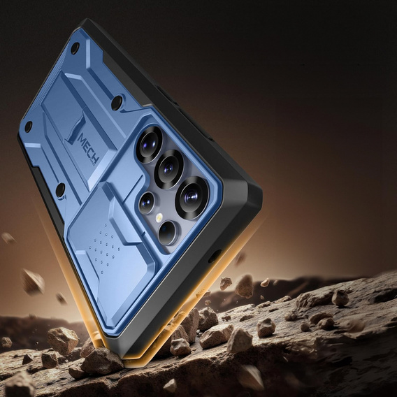Carcasă robustă pentru Samsung Galaxy S25 Ultra – Tongate MECH Series Clip, negru
