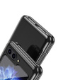 Husă pentru Samsung Galaxy Z Flip7 FE / Z Flip6, PC Case, transparent / negru