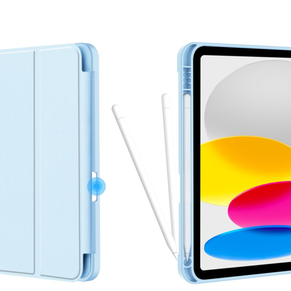 Carcasă pentru iPad 10.9 2022 10 Gen, Smart Pencil, cu suport pentru stylus, albastru