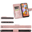 Cu clapetă pentru Oppo A40 / Oppo A40m, Butterfly, roz rose gold