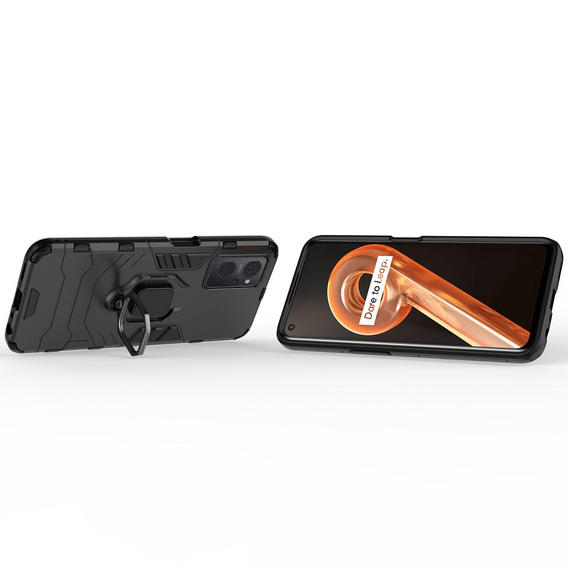 Huse pentru Realme 9i / Oppo A96, Kickstand Ring, negru