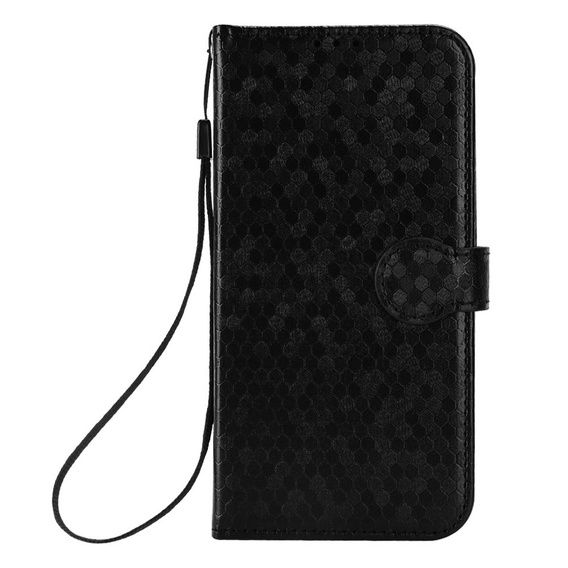 Husa cu clapetă pentru Motorola Moto G86 5G, Wallet Rhombus, negru