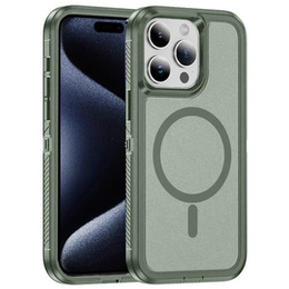 Carcasă cu ramă pentru iPhone 15 Pro, pentru MagSafe, verde