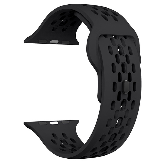 Curea din silicon pentru Apple Watch 1/2/3/4/4/5/6/6/7/8/SE/ULTRA 42/44/45/49MM, negru