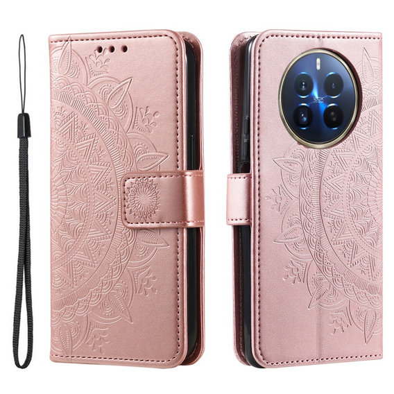 Cu clapetă pentru Realme 12 Pro 5G / 12 Pro+ 5G, Mandala, roz