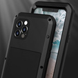 Love Mei Huse pentru iPhone 12 Pro, armored with glass, negru