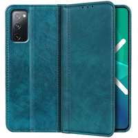 Huse pentru Samsung Galaxy S20 FE, Wallet Litchi Leather, verde