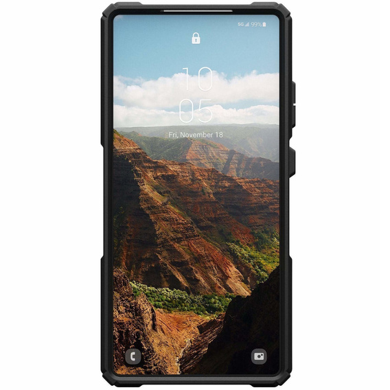 Carcasă Urban Armor Gear pentru Samsung Galaxy S25 Ultra, Plasma XTE MagSafe Kickstand, negru