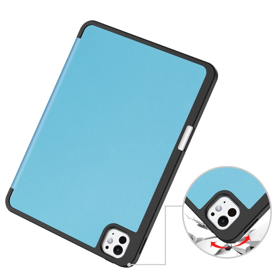 Husă pentru iPad Pro 11" 2024 (5 gen.), Smartcase cu spațiu pentru stylus, albastru