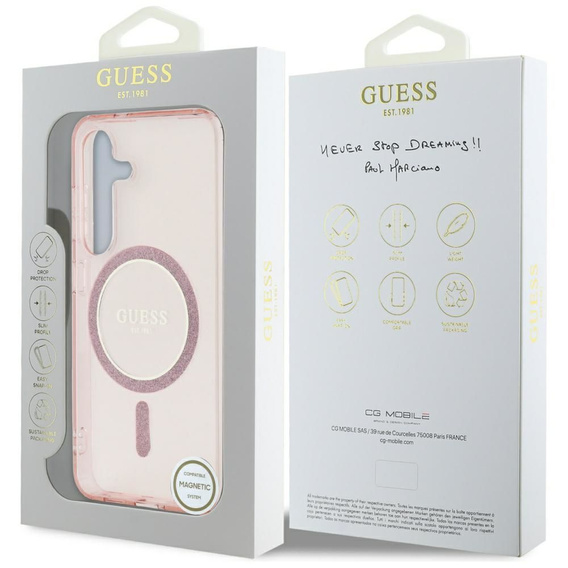 Husă GUESS IML Glitter Circle pentru Samsung Galaxy S25