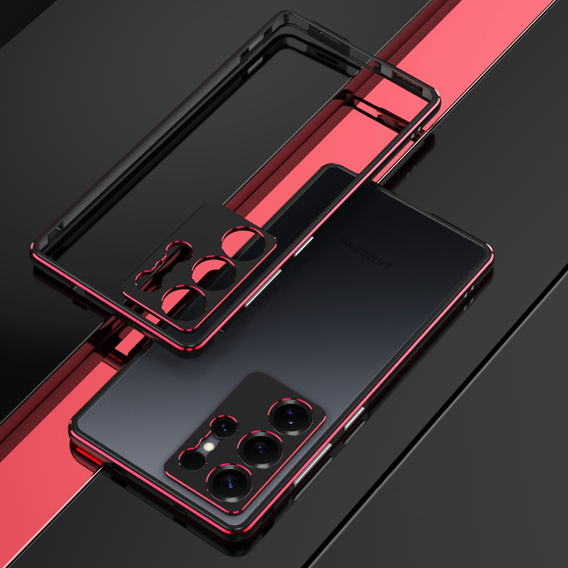 Husa LUPHIE pentru Samsung Galaxy S25 Ultra, Armor Bumper, negru