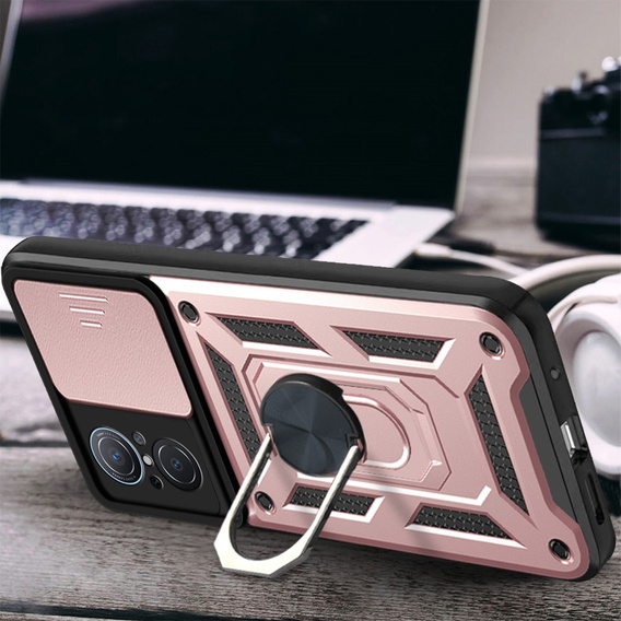 Husă blindată pentru Huawei Nova 9 SE, CamShield Slide, roz rose gold