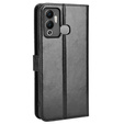 Cu clapetă pentru Infinix Hot 12 Play 4G, Crazy Horse Wallet, negru