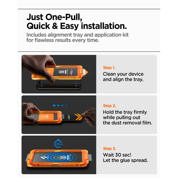 Spigen Glas.tR AlignMaster Slim sticlă temperată pentru iPhone 17 Pro