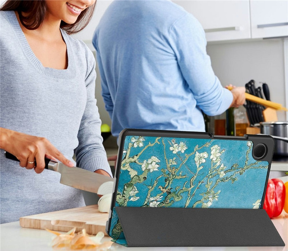 Husă inteligentă cu imprimeu pentru Samsung Galaxy Tab A11/A9