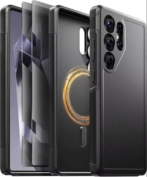 Husa pentru Samsung Galaxy S25 Ultra, Tongate MECH Series Clip, negru