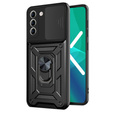 Husă blindată pentru Samsung Galaxy S21, CamShield Slide, negru