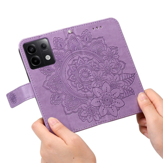 Cu clapetă pentru Xiaomi Redmi Note 13 Pro 5G, Mandala, violet