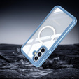 Husă pentru Samsung Galaxy A36 / Samsung Galaxy A56, Shockproof, cu sticlă, pentru MagSafe, albastru