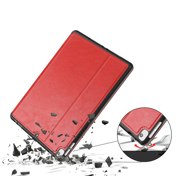 Husă pentru iPad 10.2 2021 / 2020 / 2019, Business Card and Pen Slot, roșu