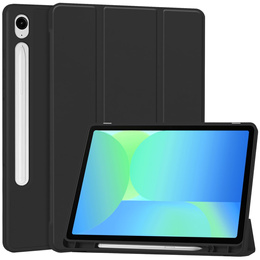 Husă pentru Samsung Galaxy Tab S10 FE+ Plus, Smartcase cu spațiu pentru stylus, negru