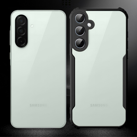 Carcasa pentru Samsung Galaxy A56, AntiDrop Hybrid, negru + sticlă temperată 9H