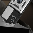 Husă blindată pentru Motorola Moto G53 5G, CamShield Slide, de argint
