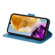 Cu clapetă pentru Samsung Galaxy M15 5G, Mandala, albastru