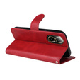 Cu clapetă pentru Realme C67, Leather Wallet, roșu