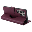 Husă cu clapetă pentru Samsung Galaxy S23 Ultra, portofel, pentru MagSafe, maroon
