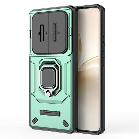 Husă blindată pentru Realme 14 Pro 5G, CamShield Slide, verde