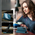 Husa CASEME pentru Samsung Galaxy S22 Ultra, Leather Wallet Case, verde