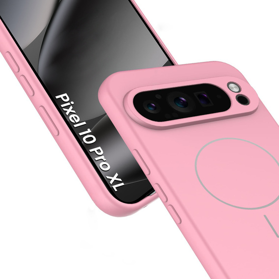 Manșon din silicon pentru Google Pixel 10 Pro XL, pentru MagSafe, roz