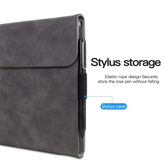 Huse pentru Microsoft Surface Pro 9, Wallet Pen Slot, negru
