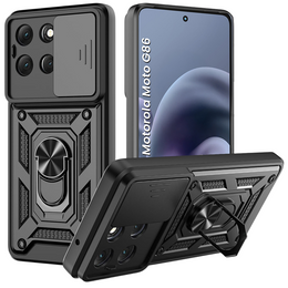 Husă blindată pentru Motorola Moto G86 5G, CamShield Slide, negru