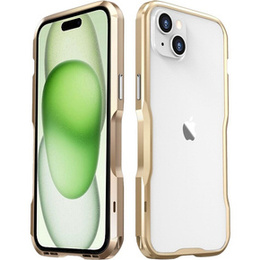 Husa LUPHIE pentru iPhone 15, Armor Bumper, de aur