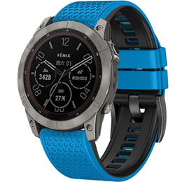 Curea de silicon pentru Garmin Fenix 7 / Forerunner 965 / 955 / 945 / 935, albastru / negru