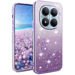 Husă Glitter Flower pentru Xiaomi Redmi Note 15 Pro 5G
