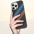 Carcasa pentru iPhone 13 Pro, Carbon Fiber MagSafe, albastru închis