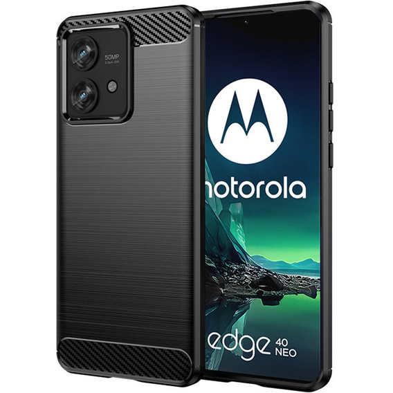 Huse pentru Motorola Edge 40 Neo, Carbon, negru
