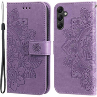 Cu clapetă pentru Samsung Galaxy A14 4G/5G, Mandala Flower, violet