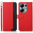 Husa cu clapetă pentru Xiaomi Redmi Note 13 Pro 4G / Xiaomi Redmi Note 14S / Xiaomi Poco M6 Pro 4G, KHAZNEH RFID, roșu / negru