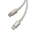 Baseus Tungsten Gold Cablu USB-C la USB-C 100W 1m – Titanium Galaxy, auriu