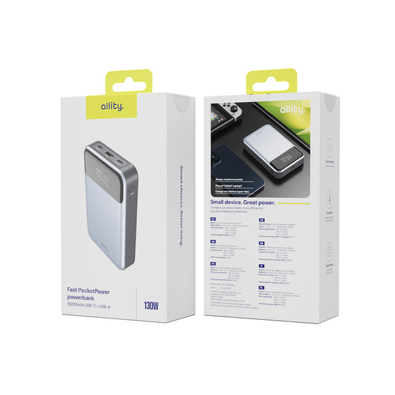 Allity APB-200 laptop powerbank 130W 19200 mAh
