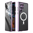 Carcasa Magnetic Dual Glass MagSafe pentru Samsung Galaxy S24 Ultra, violet